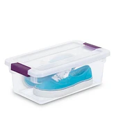 Sterilite 6 Quart Plastic ClearView Latch Box Storage Container Tote, 12 Pack