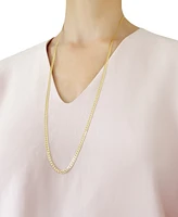 30" Open Curb Link Chain Necklace (3-5/8mm) in Solid 14k Gold