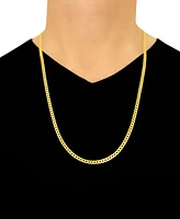 28" Open Curb Link Chain Necklace (3-5/8mm) in Solid 14k Gold