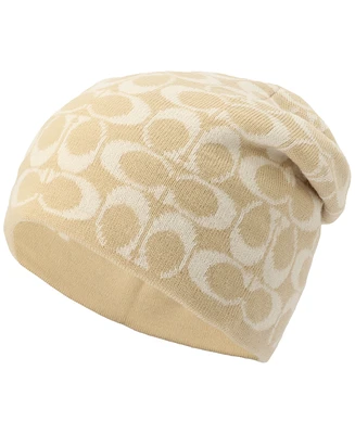 Coach Men's Signature Reversible Logo Beanie