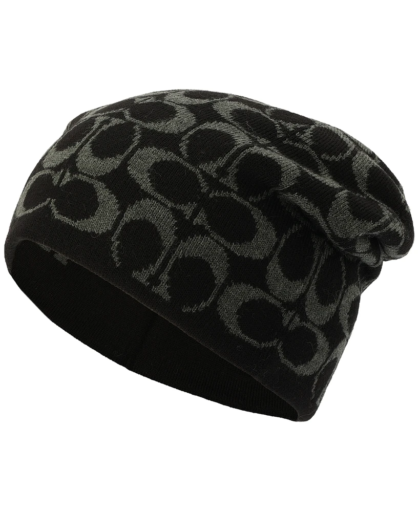 Coach Men's Signature Reversible Logo Beanie