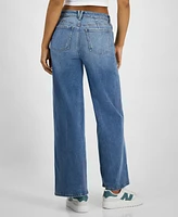 Celebrity Pink Juniors' Mid-Rise Wide-Leg Jeans