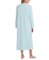 Miss Elaine Women's Embroidered Waffle-Knit Robe