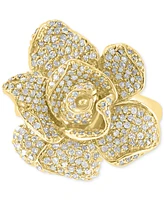 Effy Diamond Pave Petal Rose Statement Ring (1-1/8 ct. t.w.) in 14k Gold