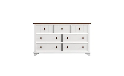 Slickblue Wooden Captain's Seven-Drawer Dresser – Classic and Spacious Storage