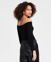 Bar Iii Women's Off-The-Shoulder Jersey Bodysuit, Exclusively at Macy's