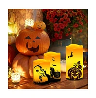 Cowin Halloween Flameless Candles Set Battery Operated