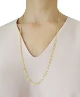 30" Figaro Link Chain Necklace (3-1/5mm) in Solid 14k Gold