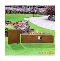 SereneLife 50,000 Btu Propane Gas Fire Pit Table with Cover