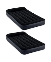 Intex Dura Pillow Rest Classic Blow Up Mattress Air Bed with Pump, Twin (2 Pack)