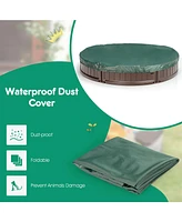 Sugift Sandbox with Built-in Corner Seat and Cover
