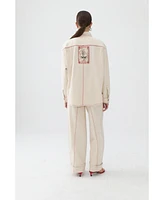 Nocturne Women's Applique Long Sleeve Shirt