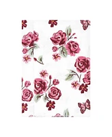 Hudson Baby Infant Girl Flannel Burp Cloth 7pk, Sweet Roses, One Size