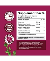 Nature's Craft D Mannose 1000mg with Cranberry Extract Capsules, Kidney Cleanse & Urinary Tract Health for Women, Nature's Craft, 60ct