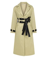 Nocturne Women's Double Sided Belted Trench Coat