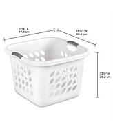 Sterilite Ultra 14 gal Square Plastic Laundry Basket w/Gripped Handles, (6 Pack)