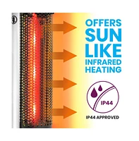 SereneLife 900W Electric Patio Heater with 360-Degree Tip-Over Safety Switch