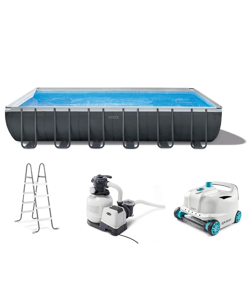 Intex 26367EH 24' x 12' x 52" Ultra Xtr Frame Swimming Pool w/ Robot Vacuum