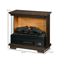 Slickblue 1400W 26-Inch Electric Fireplace: Powerful Heating with Realistic Flame Effect