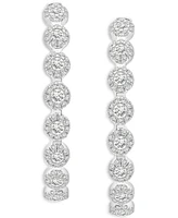 Wrapped in Love Diamond Hoop Earrings (1 ct. t.w.) in 14k White Gold, Created for Macy's