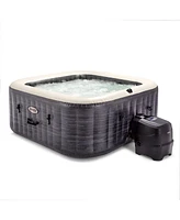 Intex 28449EP PureSpa Plus Greystone Inflatable Square Hot Tub Spa, 83 x 28"