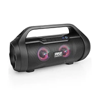 Pyle Portable Bluetooth BoomBox Speaker With Built-in Rgb Lights & Fm Radio, 500 Watt