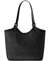 Coach Signature Coated Medium Tote Bag