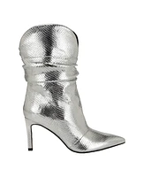 Guess Women's Narissa Pointy Toe Western Heeled Scrunch Booties