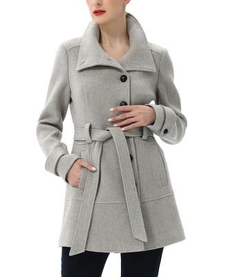 Kimi + Kai Women's Alycia Belted Boucle Wool Coat