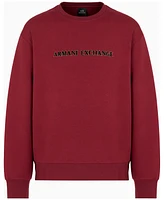 A|X Armani Exchange Men's Logo Flocking Sweatshirt