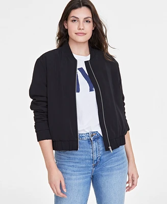 On 34th Women's Twill Bomber Jacket, Created for Macy's