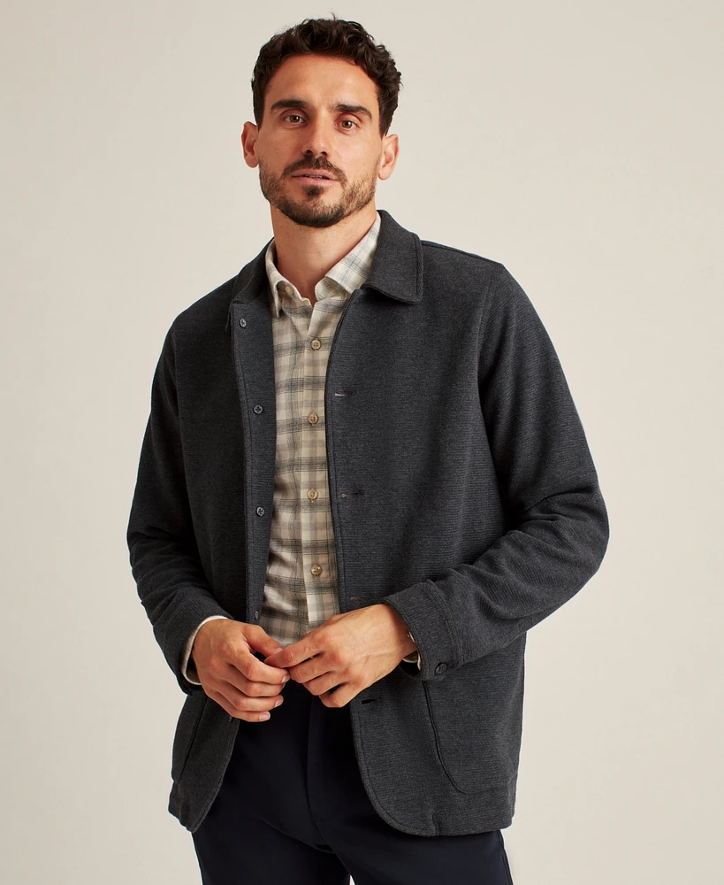 Bonobos Men's Long Sleeve Button-Down Knit Shirt Jacket