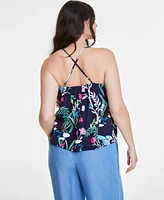 On 34th Women's Printed Knot-Front Tank, Created for Macy's