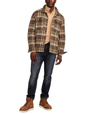 Lucky Brand Mens Plaid Jacket Sweater Jeans