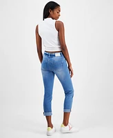 Dollhouse Juniors' Cropped Cuffed Skinny Jeans