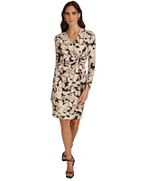 Calvin Klein Women's Printed Surplice-Neck Sheath Dress