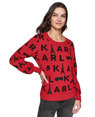 Karl Lagerfeld Paris Women's Embellished Sweater