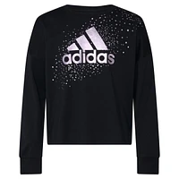 adidas Big Girls Cotton Long-Sleeve Crewneck Graphic T-Shirt