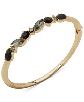 Anne Klein Gold-Tone Round & Navette Tonal Stone Bangle Bracelet