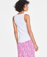 On 34th Women's Ribbed Henley Sleeveless Tank Top, Exclusively at Macy's