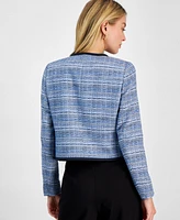 Bar Iii Women's Tweed Open-Front Jacket, Exclusively at Macy's