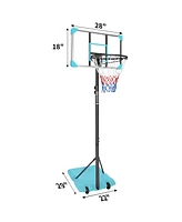 Slickblue Portable Basketball Goal System with Stable Base and Wheels for Easy Movement