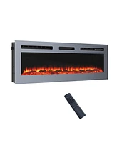 Mondawe -Inch Stainless Steel Electric Fireplace
