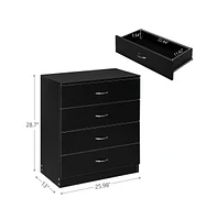 Slickblue Modern Simple 4-Drawer Dresser – Sleek and Functional Storage