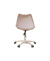 Slickblue Armless Office Chair: Ergonomic Small Computer Desk Chair with Wheels, Adjustable Rolling Design