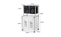 Slickblue Laundry Hamper 2 Tier Laundry Sorter with 4 Removable Bags for Organizing Clothes, Laundry, Lights, Darks