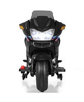 12V Kids Ride On Motorcycle Electric Motor Bike w/ Training Wheels & Light