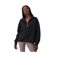 Cotton On Women's Plush Essential Half Zip Jumper