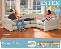 Intex Inflatable Corner Living Room Neutral Sectional Sofa | 68575EP