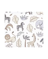 Hudson Baby Cotton Poly Flannel Receiving Blankets, Neutral Safari, One Size